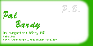pal bardy business card